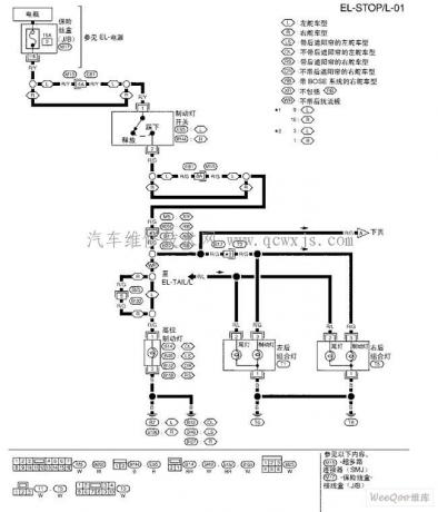 剎車燈工作電路圖