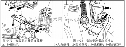 變速器總成安裝到車架的步驟